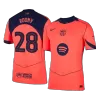 ROONY #28 Authentic Barcelona Third Away Soccer Jersey 25/26 Orange - gojersey