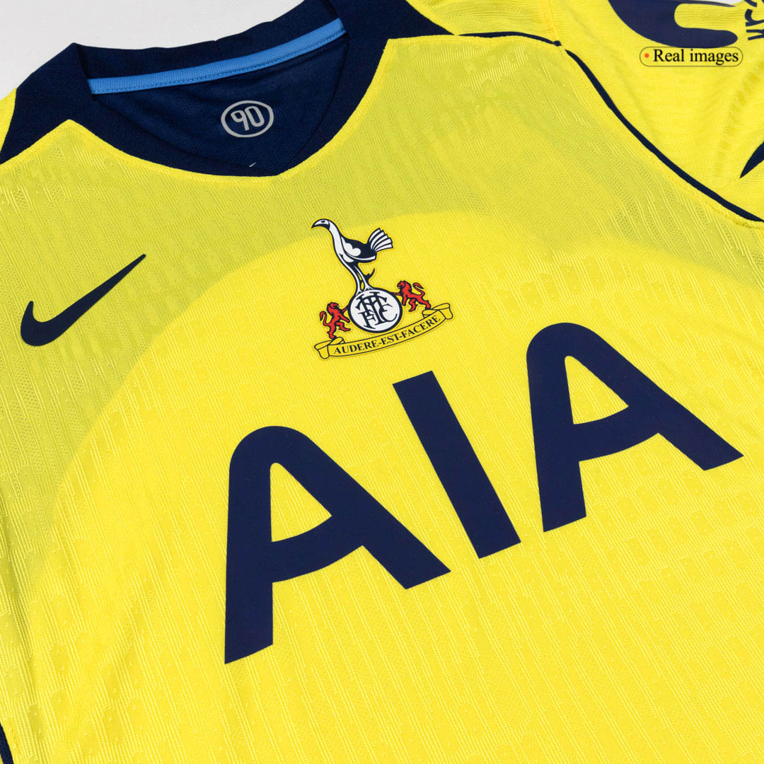 Authentic Tottenham Hotspur Third Away Soccer Jersey 25/26 Yellow - gojersey