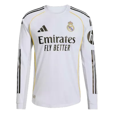 Real Madrid Long Sleeve Home Soccer Jersey 2025/26 - gojersey