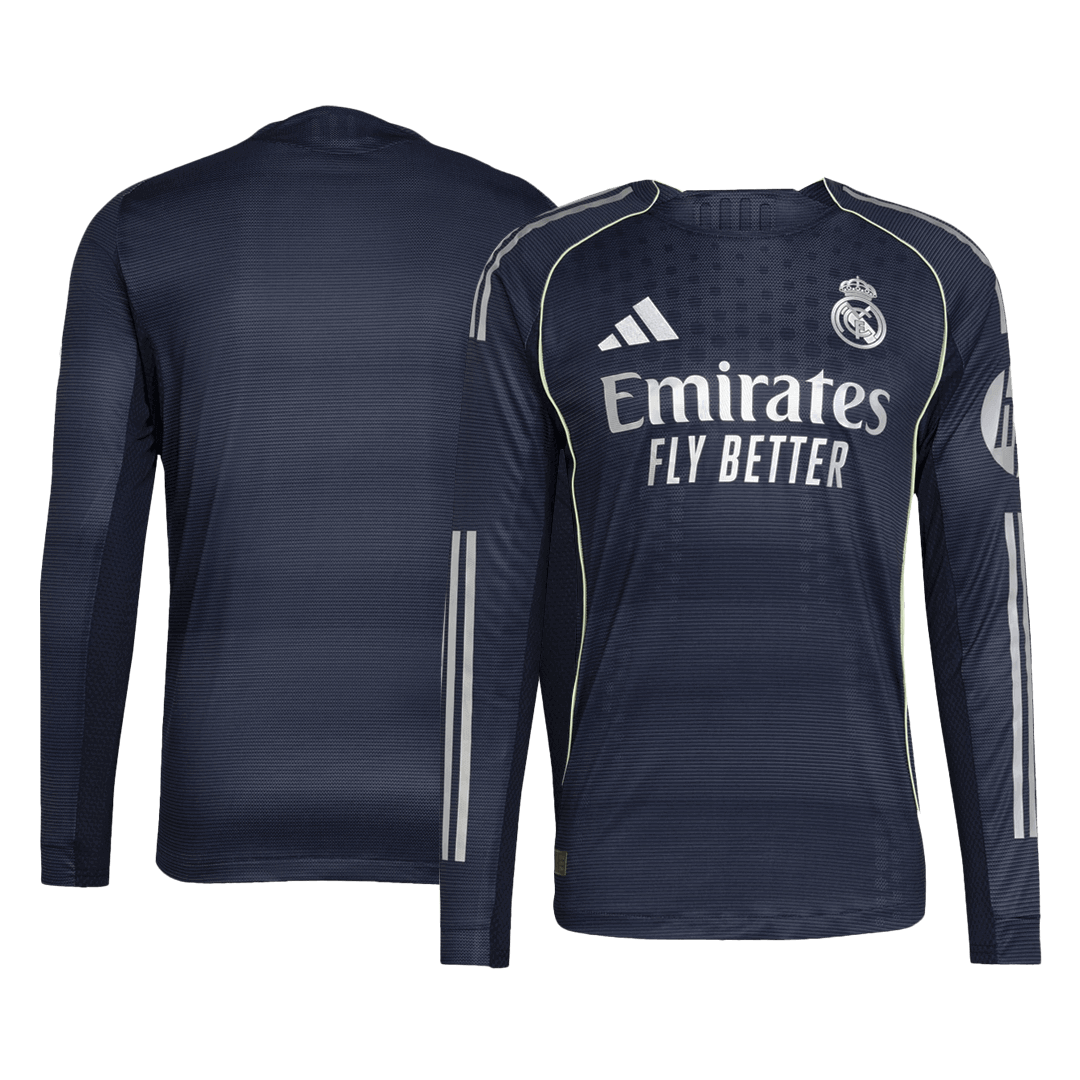 Real Madrid Long Sleeve Away Soccer Jersey 2025/26 - gojersey