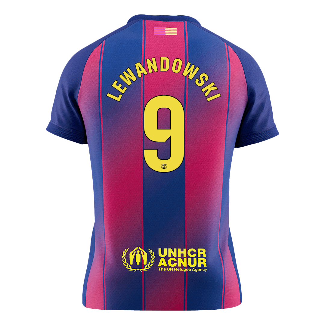Barcelona LEWANDOWSKI #9 Home Soccer Jersey 2025/26 - gojersey