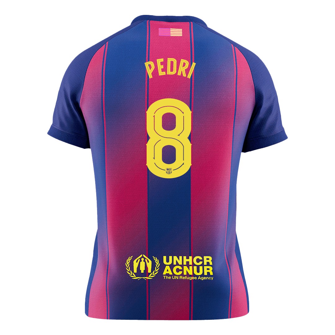 Barcelona PEDRI #8 Home Soccer Jersey 2025/26 - UCL Edition - gojersey
