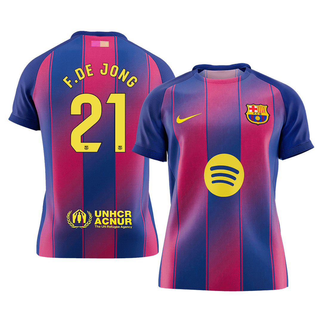 Barcelona F.DE JONG #21 Home Soccer Jersey 2025/26 - gojersey