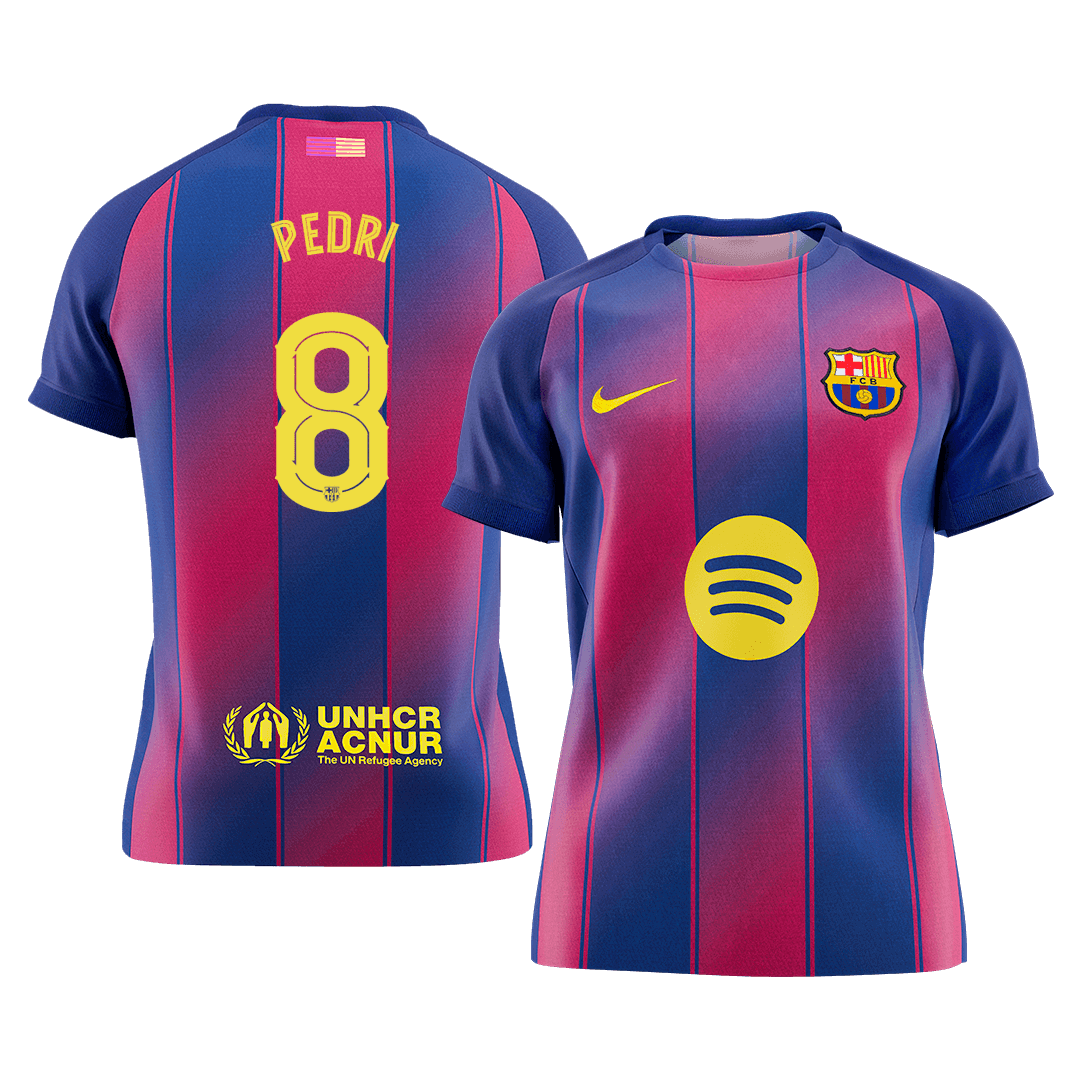 Barcelona PEDRI #8 Home Soccer Jersey 2025/26 - UCL Edition - gojersey