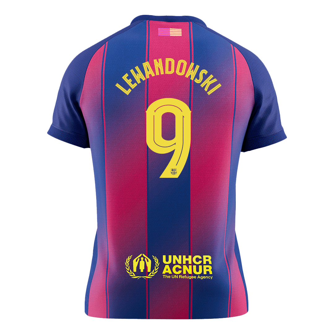 Barcelona LEWANDOWSKI #9 Home Soccer Jersey 2025/26 - UCL Edition - gojersey