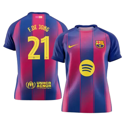 Barcelona F.DE JONG #21 Home Soccer Jersey 2025/26 - UCL Edition - gojersey