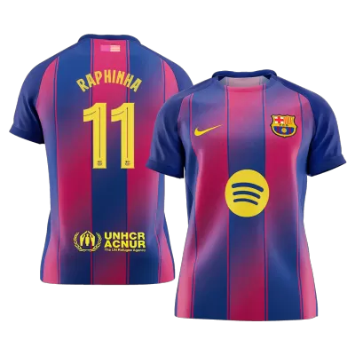 Barcelona RAPHINHA #11 Home Soccer Jersey 2025/26 - UCL Edition - gojersey