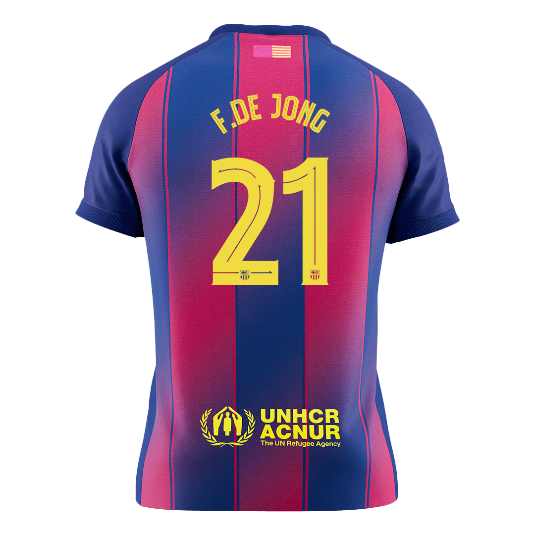 Barcelona F.DE JONG #21 Home Soccer Jersey 2025/26 - UCL Edition - gojersey