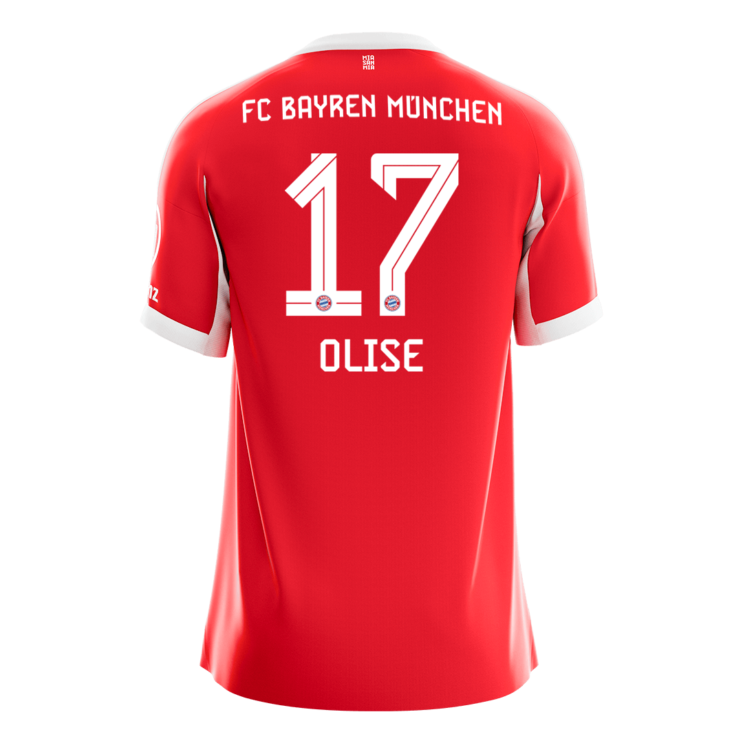 Bayern Munich OLISE #17 Home Soccer Jersey 2025/26 - gojersey
