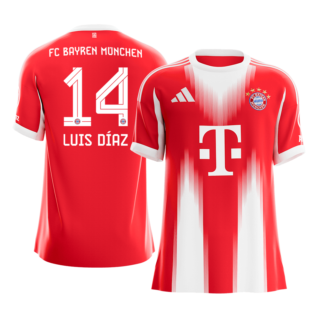 Bayern Munich LUIS DÍAZ #14 Home Soccer Jersey 2025/26 - gojersey