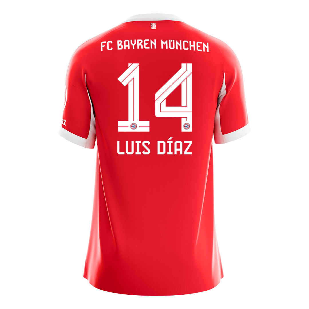 Bayern Munich LUIS DÍAZ #14 Home Soccer Jersey 2025/26 - gojersey