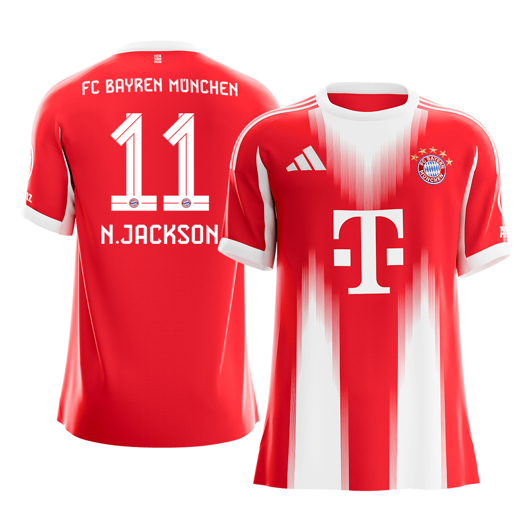Bayern Munich N.JACKSON #11 Home Soccer Jersey 2025/26 - gojersey