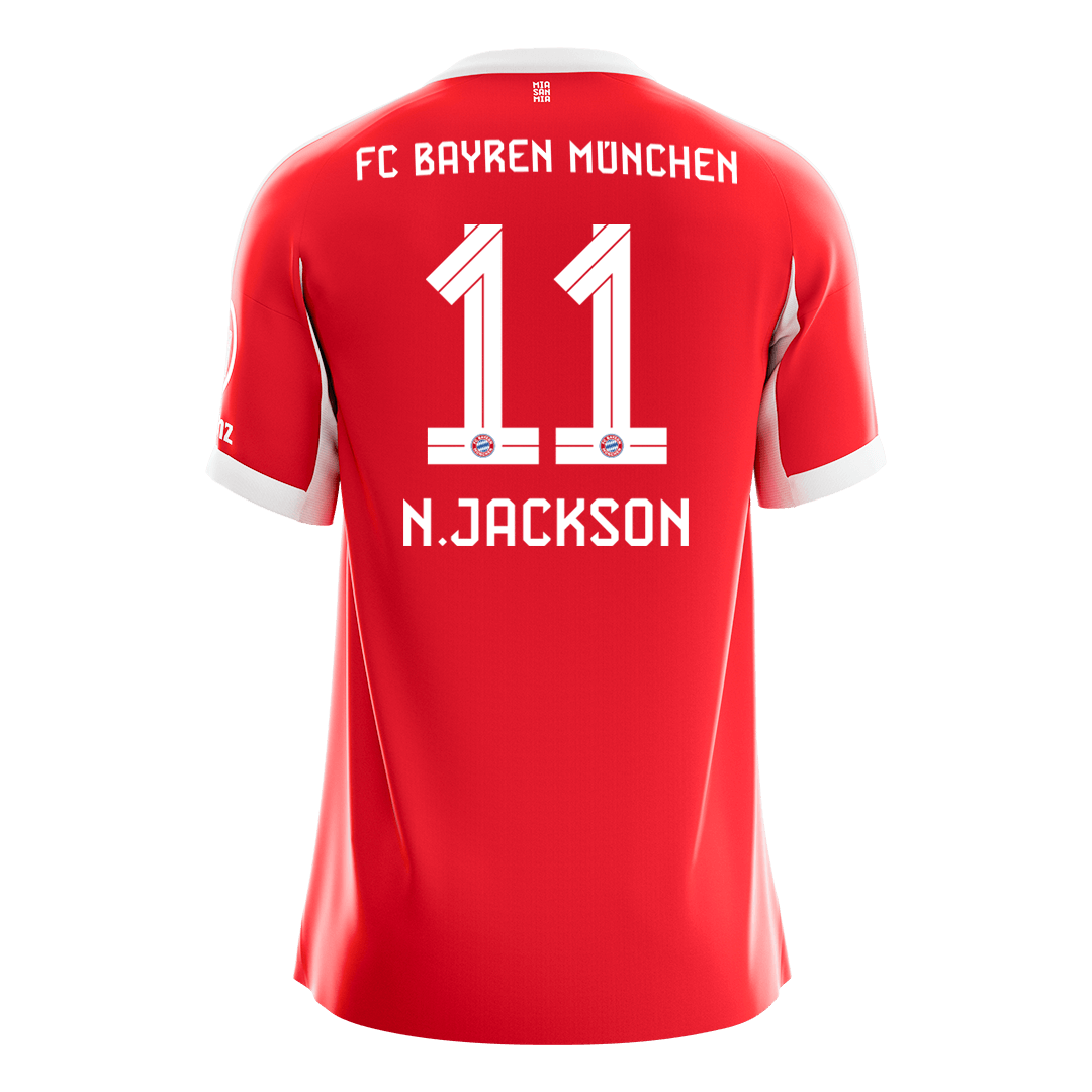 Bayern Munich N.JACKSON #11 Home Soccer Jersey 2025/26 - gojersey