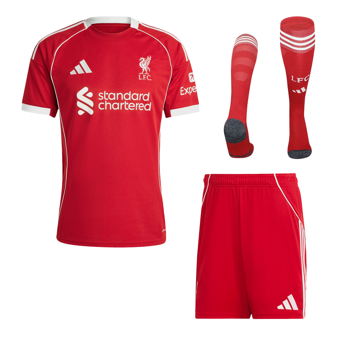 2025/26 Liverpool Home Soccer Jersey Kit - gojersey