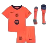 Kid's Barcelona Third Away Soccer Jersey Kit(Jersey+Shorts+Socks) 25/26 Orange - gojersey