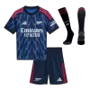 Kid's Arsenal Away Soccer Jersey Kit(Jersey+Shorts+Socks) 2025/26 Blue - gojersey