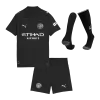Kid's Manchester City Away Soccer Jersey Kit(Jersey+Shorts+Socks) 2025/26 Black - gojersey