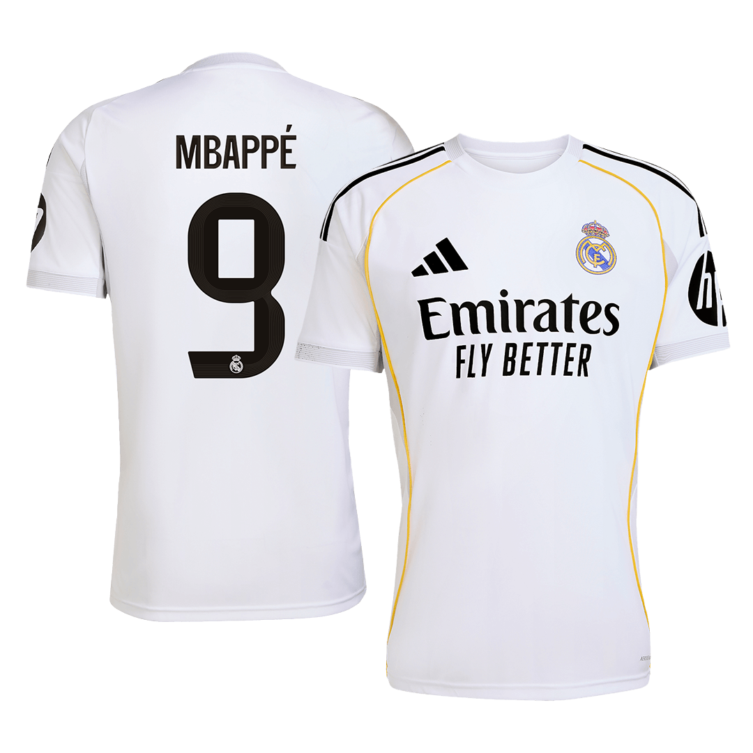 Real Madrid MBAPPÉ #9 Home Soccer Jersey 2025/26 - gojersey