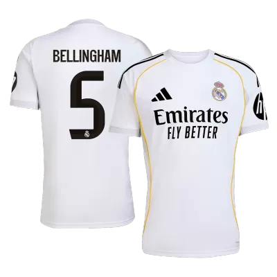 Real Madrid BELLINGHAM #5 Home Soccer Jersey 2025/26 - gojersey
