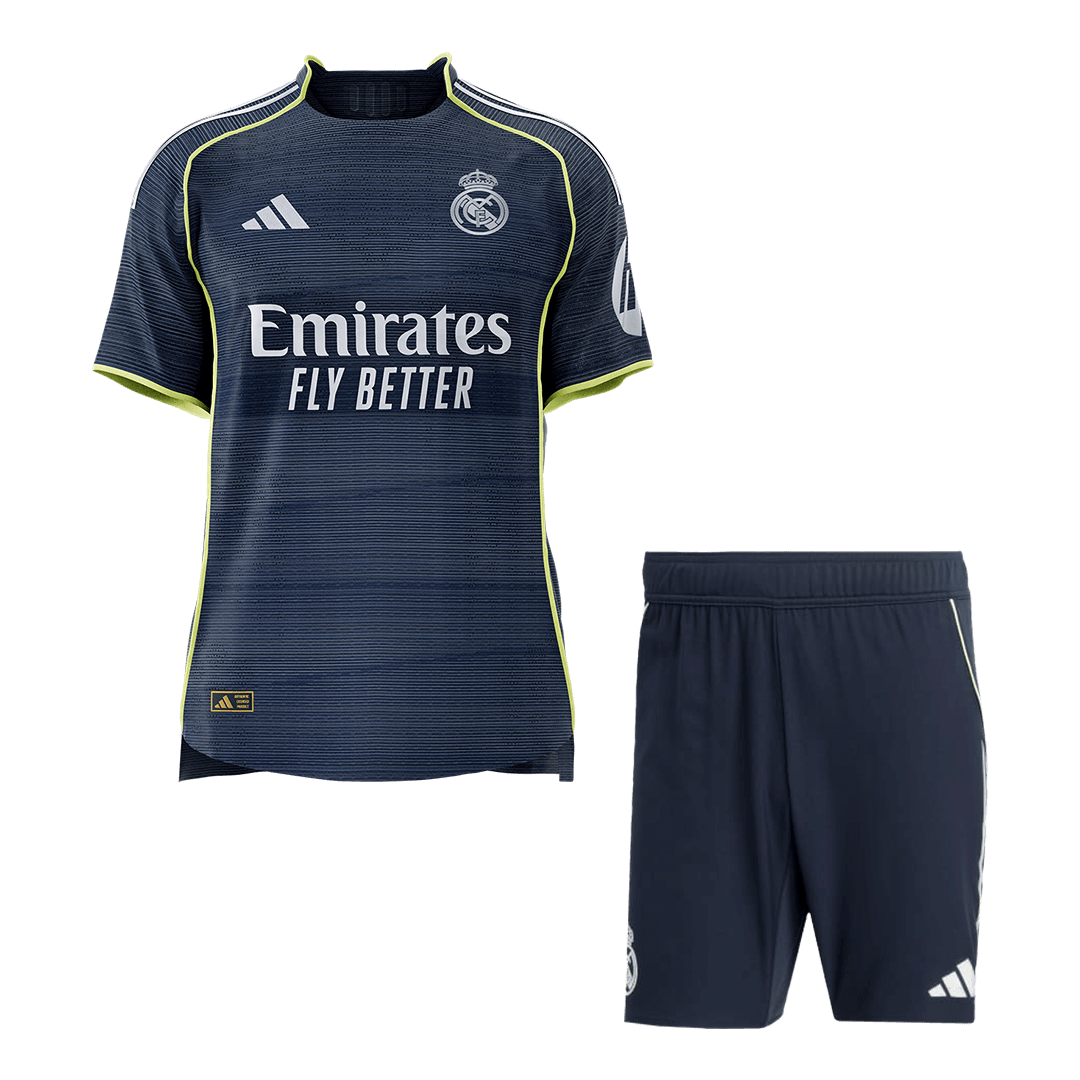 Real Madrid Away Soccer Jersey Kit Authentic 2025/26 (Jersey+Shorts) - gojersey