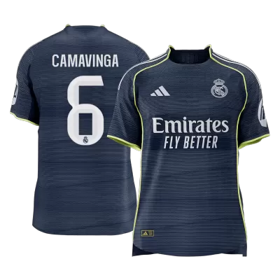 CAMAVINGA #6 Authentic Real Madrid Away Soccer Jersey 2025/26 Navy - gojersey