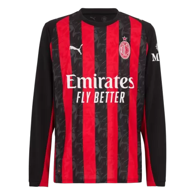 AC Milan Long Sleeve Home Soccer Jersey 2025/26 - gojersey