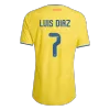 Colombia LUIS DíAZ #7 Home Soccer Jersey Authentic 2026 - gojersey