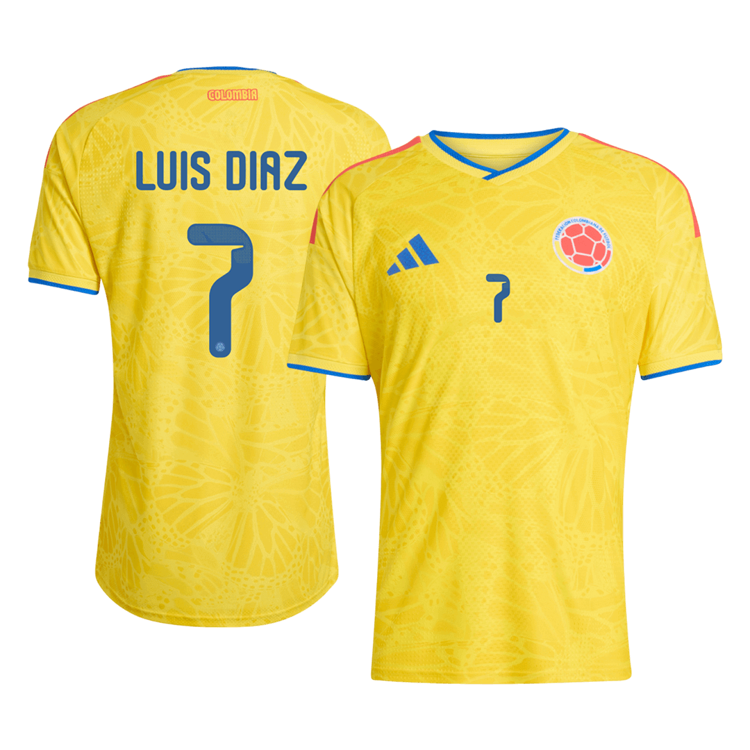 Colombia LUIS DíAZ #7 Home Soccer Jersey Authentic 2026 - gojersey