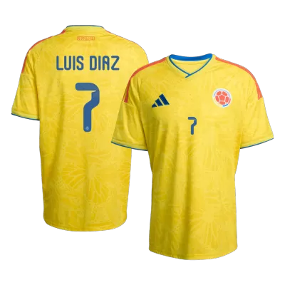 LUIS DíAZ #7 Colombia Home Soccer Jersey World Cup 2026 Yellow - gojersey