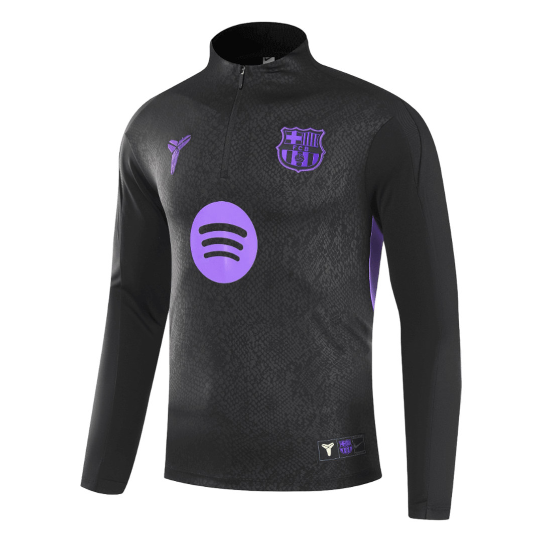 Barcelona Sweatshirt Kit 2025/26 - Black (Top+Pants) - gojersey