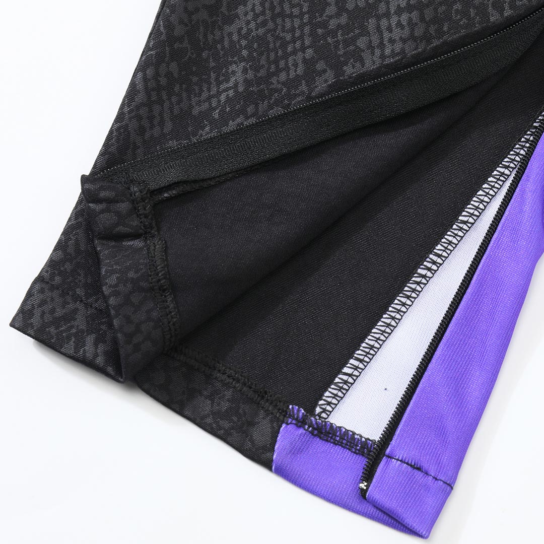 Kid's Barcelona Zipper Sweatshirt Kit(Top+Pants) 25/26 Black - gojersey