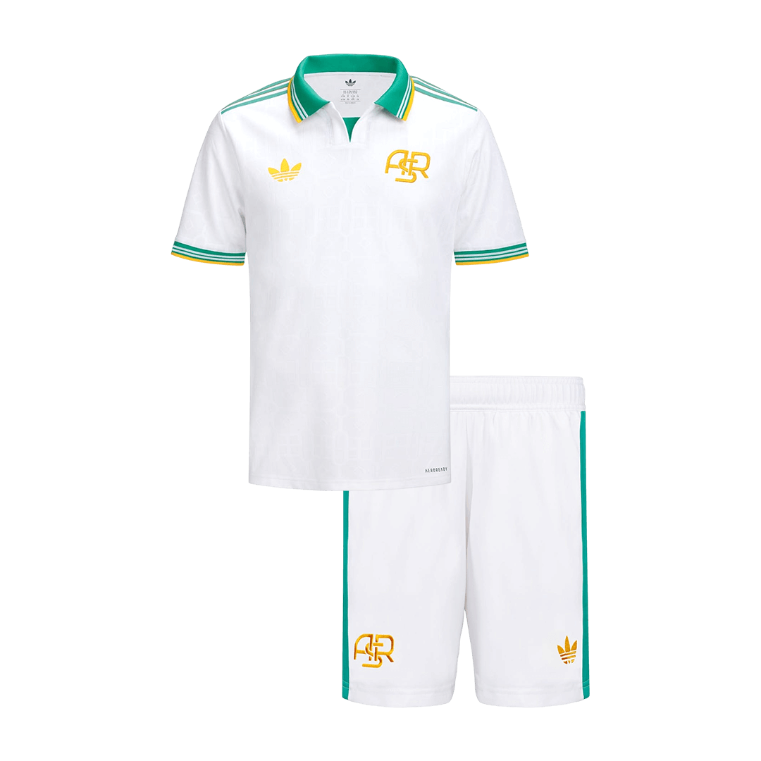 Kid's Roma Third Soccer Jersey Kit(Jersey+Shorts) 25/26 White - gojersey