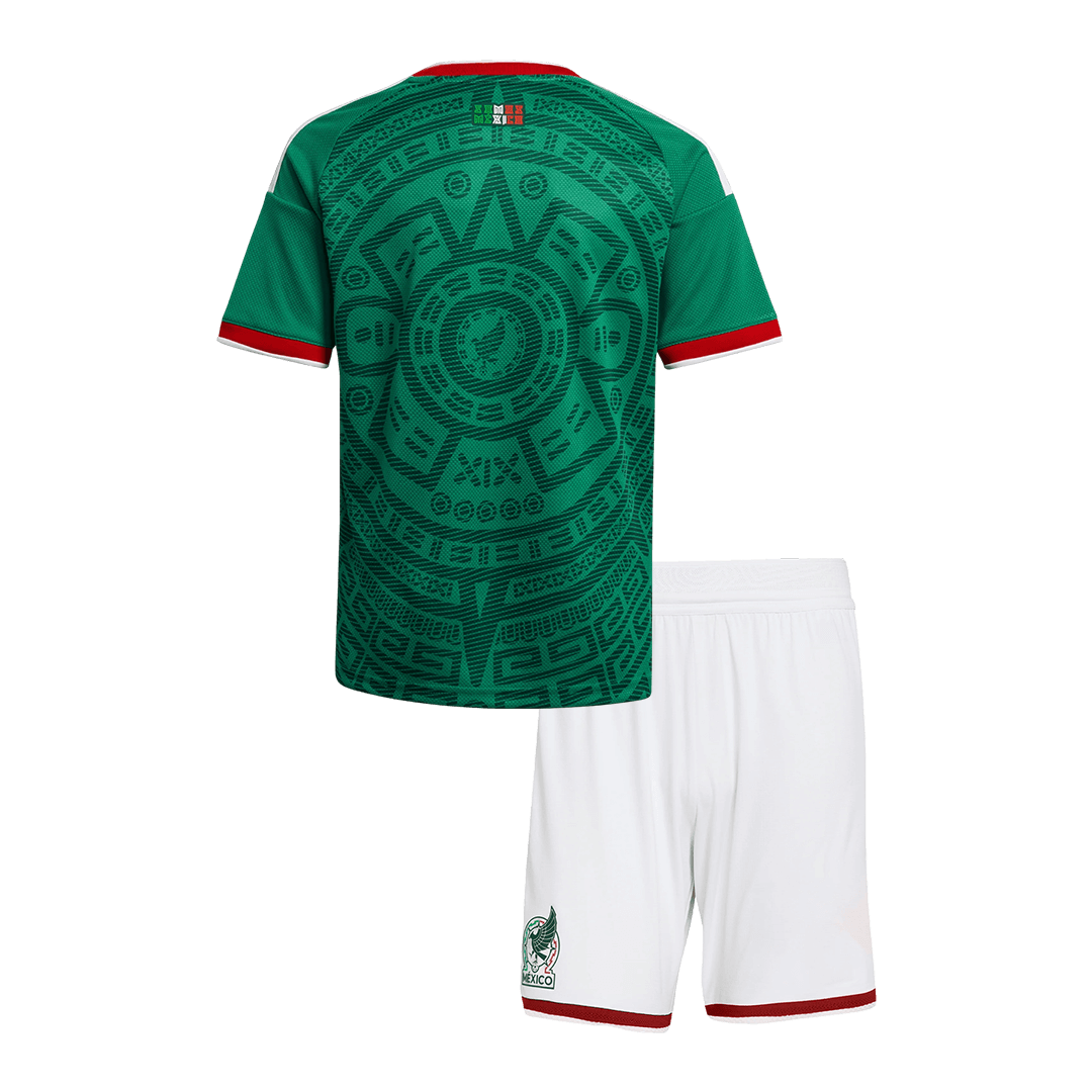 Kid's Mexico Home Soccer Jersey Kit(Jersey+Shorts) 25/26 Green - gojersey