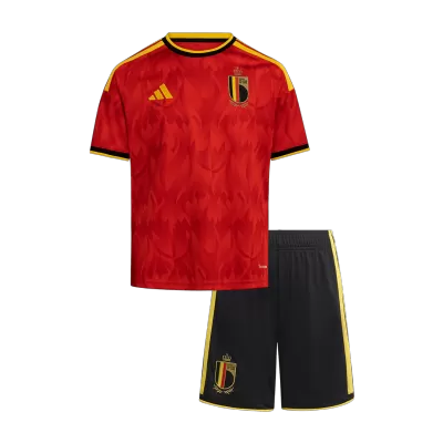 Kid's Belgium Home Soccer Jersey Kit(Jersey+Shorts) 25/26 Red - gojersey