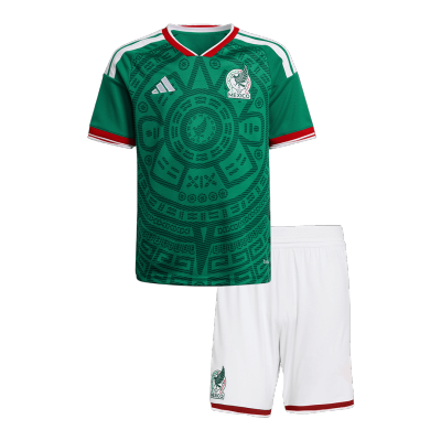 Kid's Mexico Home Soccer Jersey Kit(Jersey+Shorts) 25/26 Green - gojersey