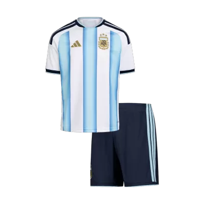 Kid's Argentina Home Soccer Jersey Kit(Jersey+Shorts) 25/26 Blue&White - gojersey