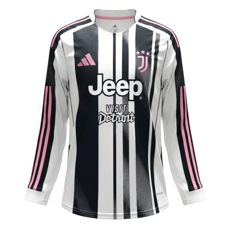 Juventus Long Sleeve Home Soccer Jersey 2025/26 - gojersey