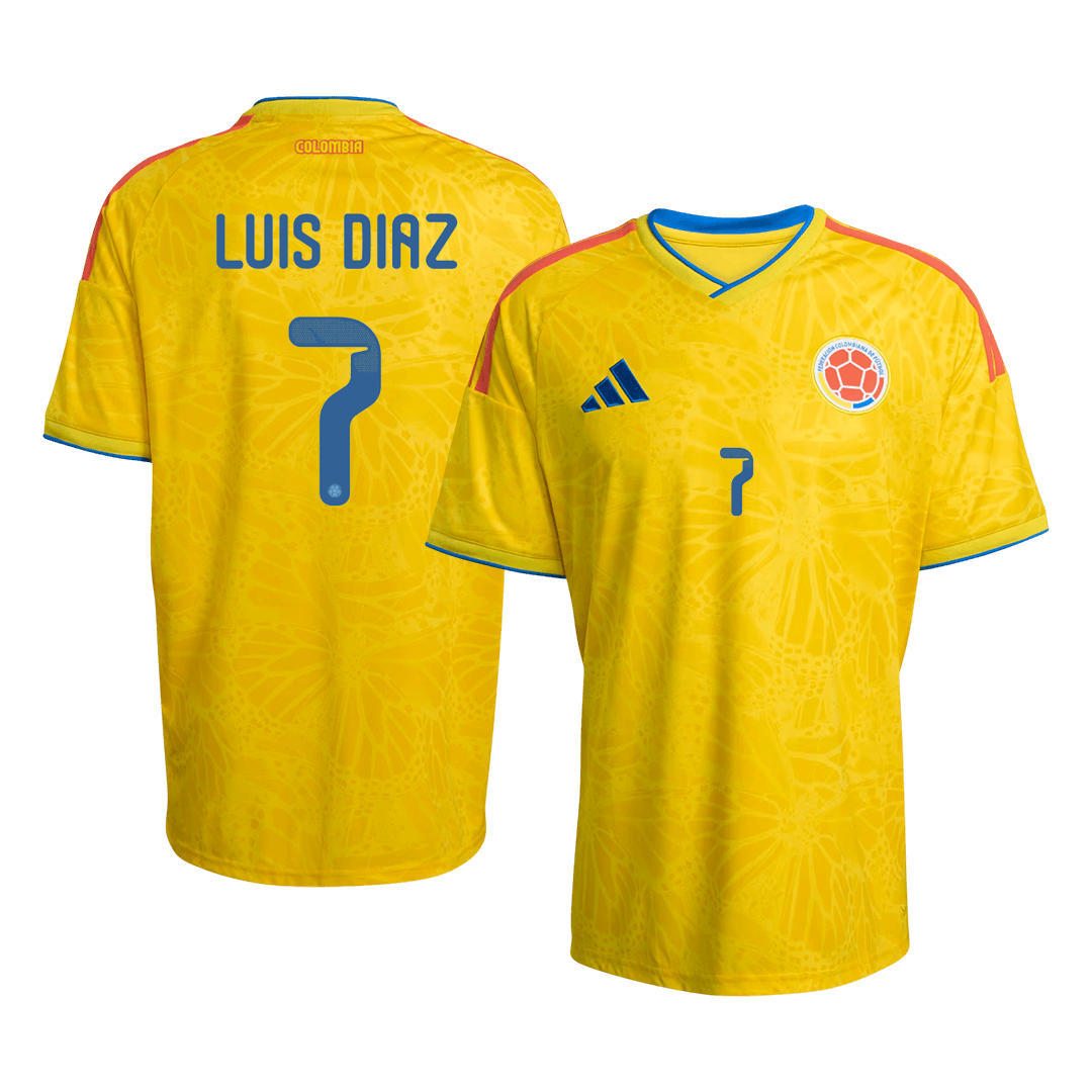 LUIS DíAZ #7 Colombia Home Soccer Jersey World Cup 2026 Yellow - gojersey
