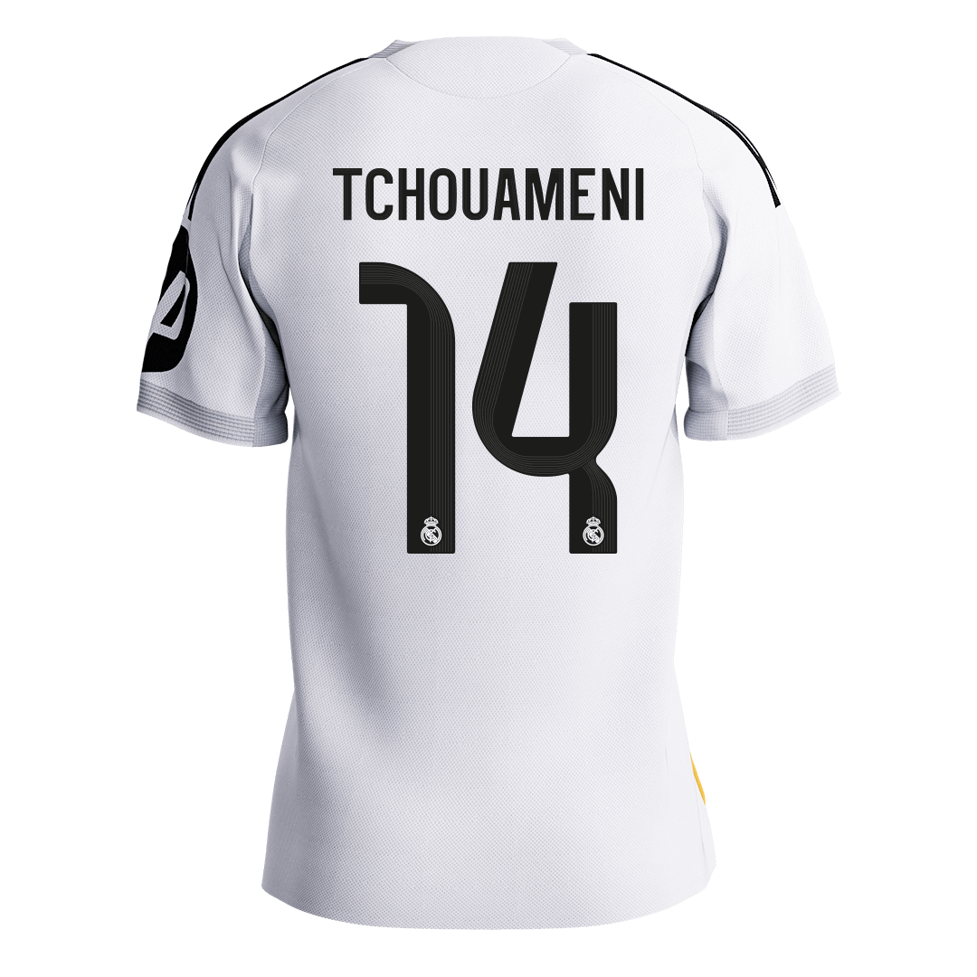 TCHOUAMENI #14 Authentic Real Madrid Home Soccer Jersey 2025/26 White - gojersey