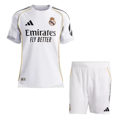 Real Madrid Home Soccer Jersey Kit Authentic 2025/26 (Jersey+Shorts) - gojersey