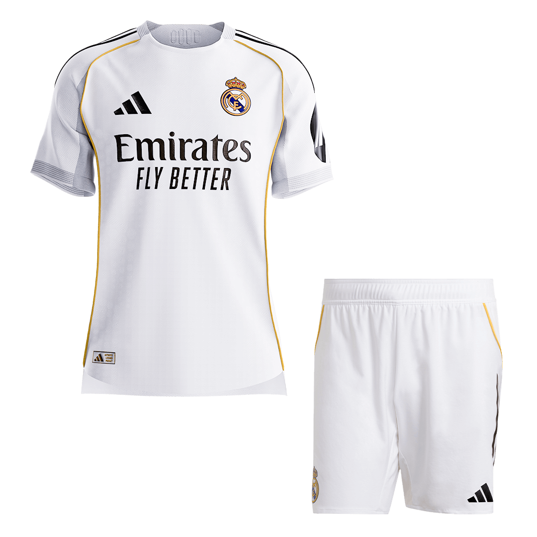 Real Madrid Home Soccer Jersey Kit Authentic 2025/26 (Jersey+Shorts) - gojersey