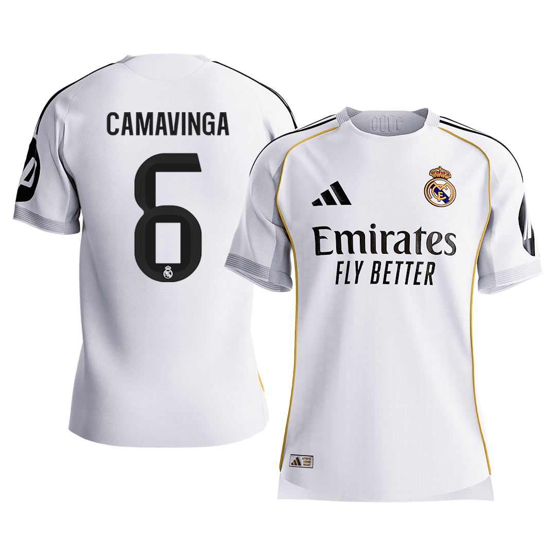 CAMAVINGA #6 Authentic Real Madrid Home Soccer Jersey 2025/26 White - gojersey