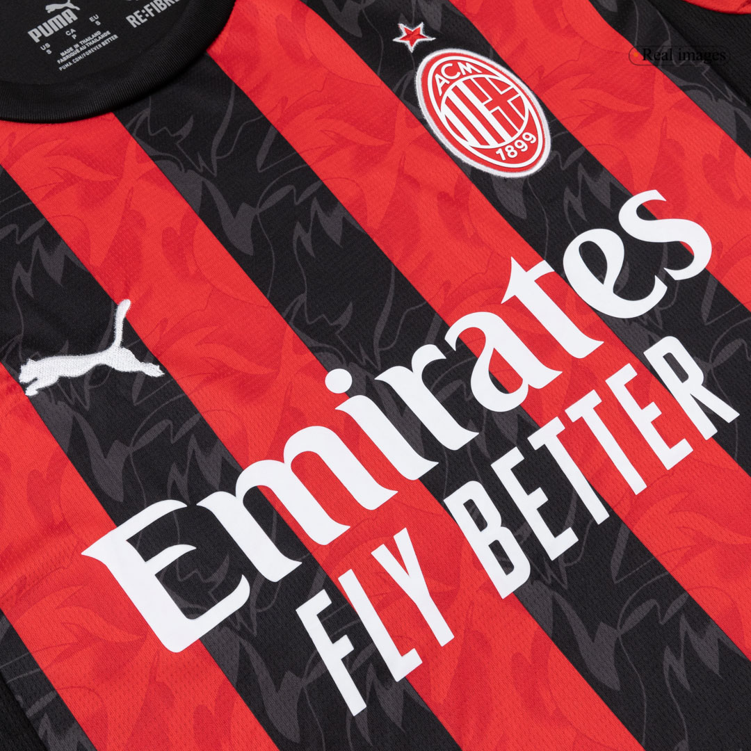 AC Milan Long Sleeve Home Soccer Jersey 2025/26 - gojersey
