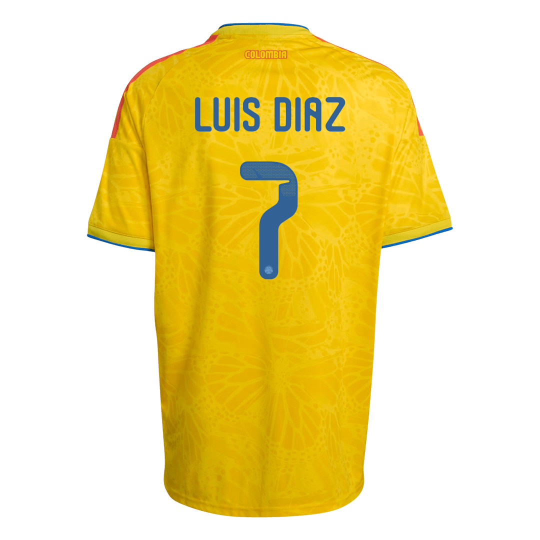 LUIS DíAZ #7 Colombia Home Soccer Jersey World Cup 2026 Yellow - gojersey