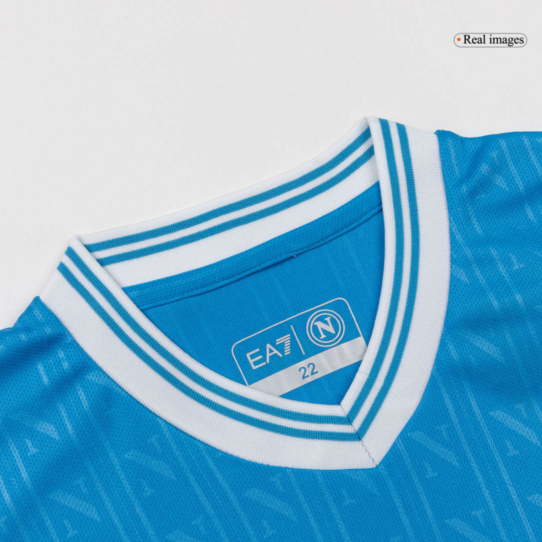 Kid's Napoli Home Soccer Jersey Kit(Jersey+Shorts) 25/26 Blue - gojersey