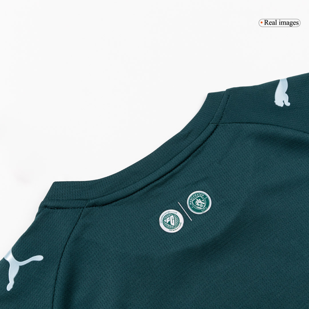 Kid's Manchester City Fourth Soccer Jersey Kit(Jersey+Shorts) 25/26 Green - gojersey