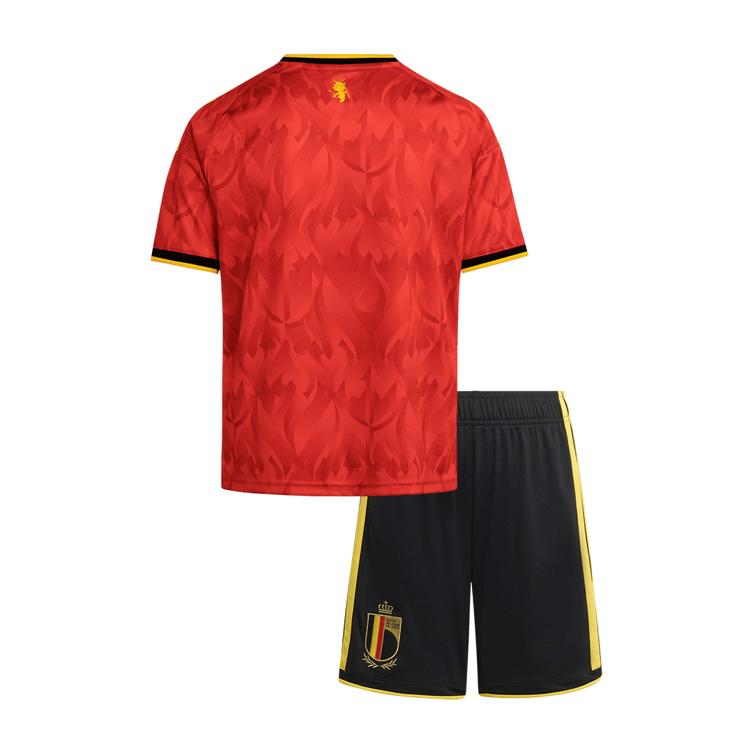 Kid's Belgium Home Soccer Jersey Kit(Jersey+Shorts) 25/26 Red - gojersey
