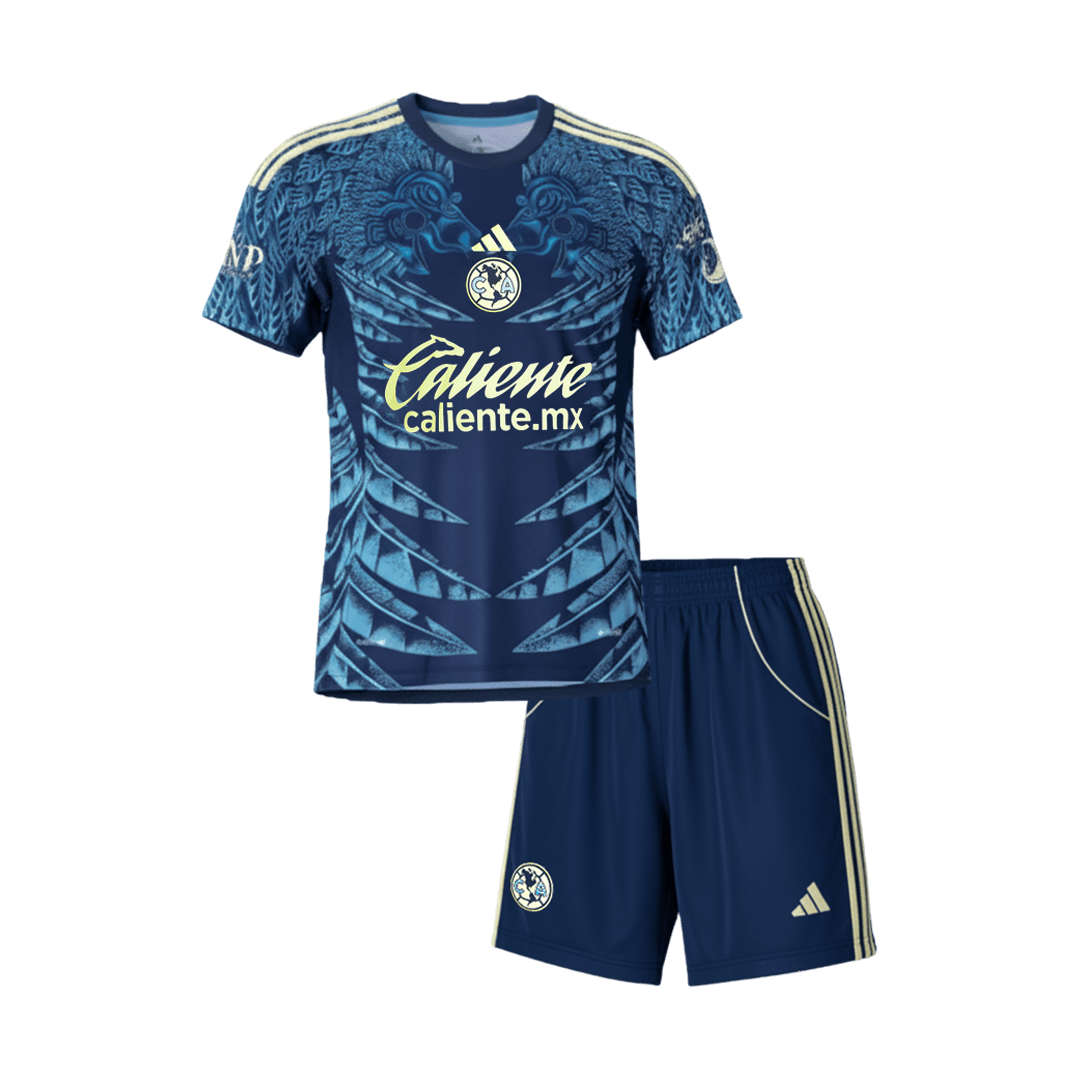 Kid's Club America Away Soccer Jersey Kit(Jersey+Shorts) 25/26 Navy - gojersey