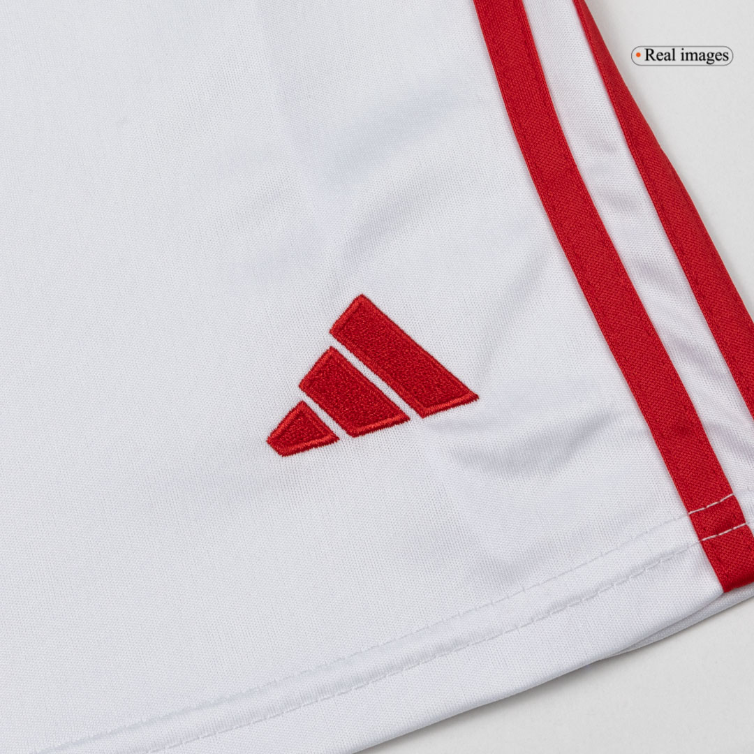 25/26 White&Red Kid's Ajax Home Soccer Jersey Kit(Jersey+Shorts) - gojersey