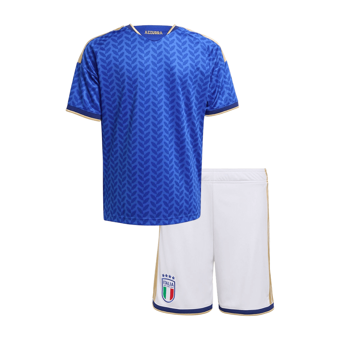 Kid's Italy Home Soccer Jersey Kit(Jersey+Shorts) 25/26 Blue - gojersey